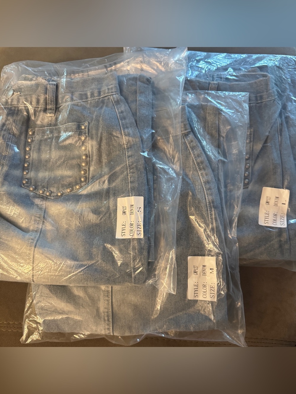 NEW Pol Wide Leg Jeans Vintage Washing Solid Back Elastic Band High Rise - Picture 7 of 7